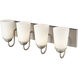 Ivey Lake 4 Light 21.5 inch Satin Nickel Vanity Light Wall Light